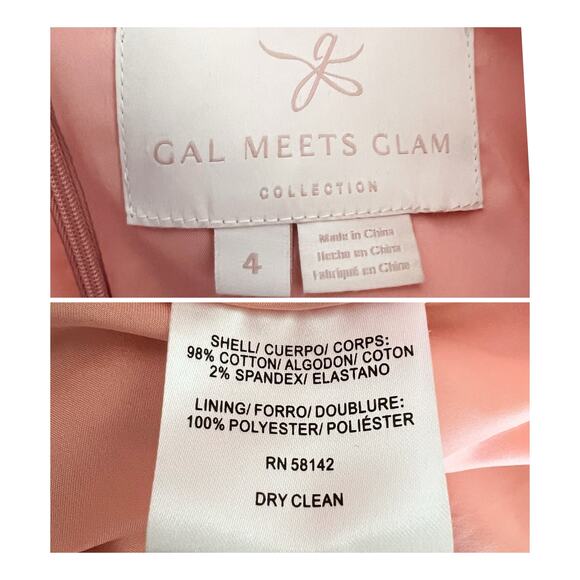 Gal Meets Glam | Elisabetta Pink Bow Wrap Retro Fit Flare 3/4 Sleeve Dress 4 - Picture 10 of 10